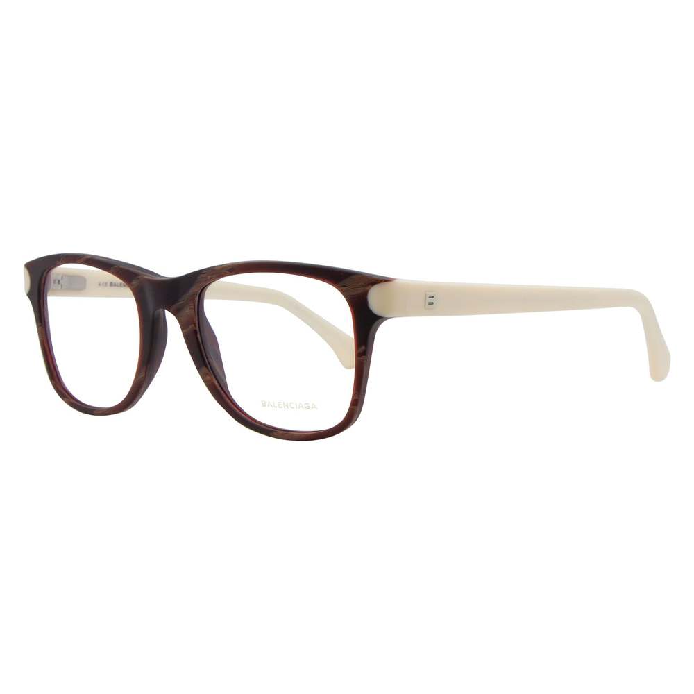 Balenciaga Square Eyeglasses BA5034 065 Matte Horn/Cream 52mm 5034